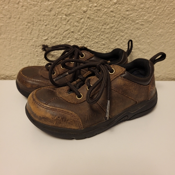 Timberland Brown Lace Up Boots Toddlers Size 8 - Picture 1 of 9